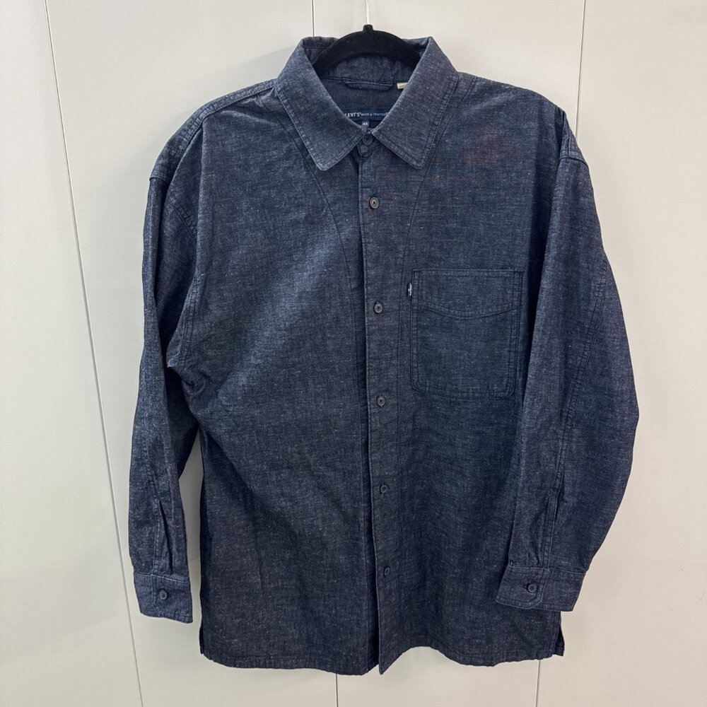 NWT Levi's LVC Made & Crafted Japan Fabric Dark Indigo Button Shirt size XS Rare